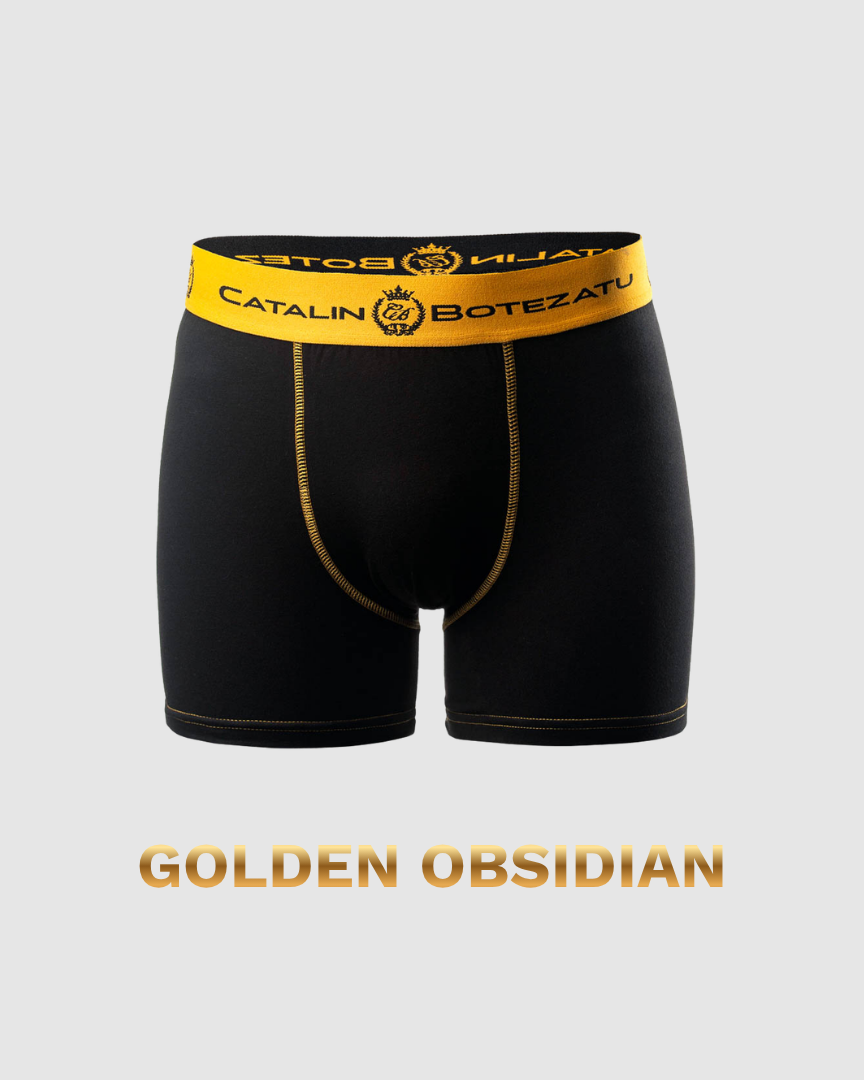 GOLDEN OBSIDIAN - boxeri barbati din bumbac premium