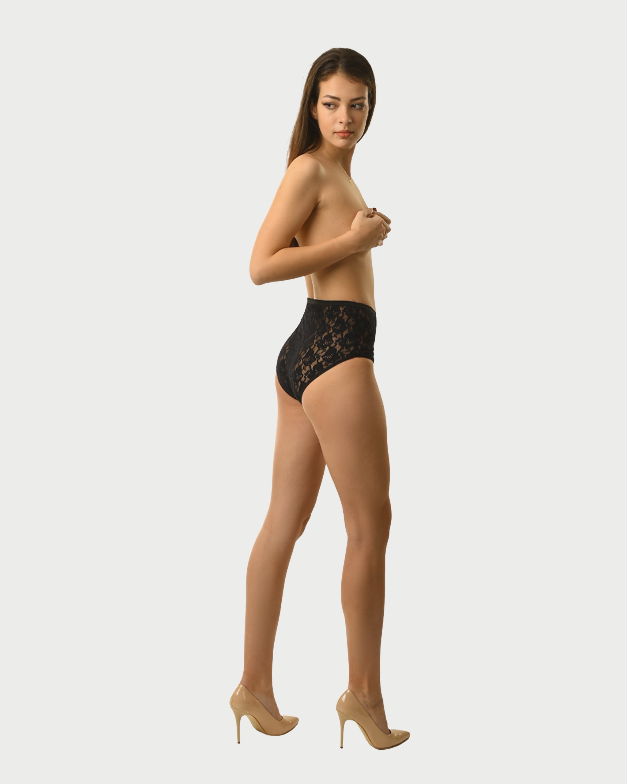 BLACK FLOREN - slip dama din dantela