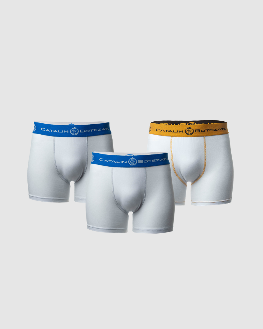 Combo white - boxeri premium Cătălin Botezatu