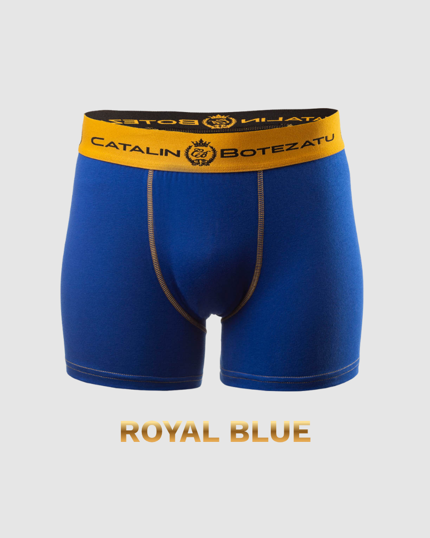 ROYAL BLUE - boxeri barbati din bumbac premium