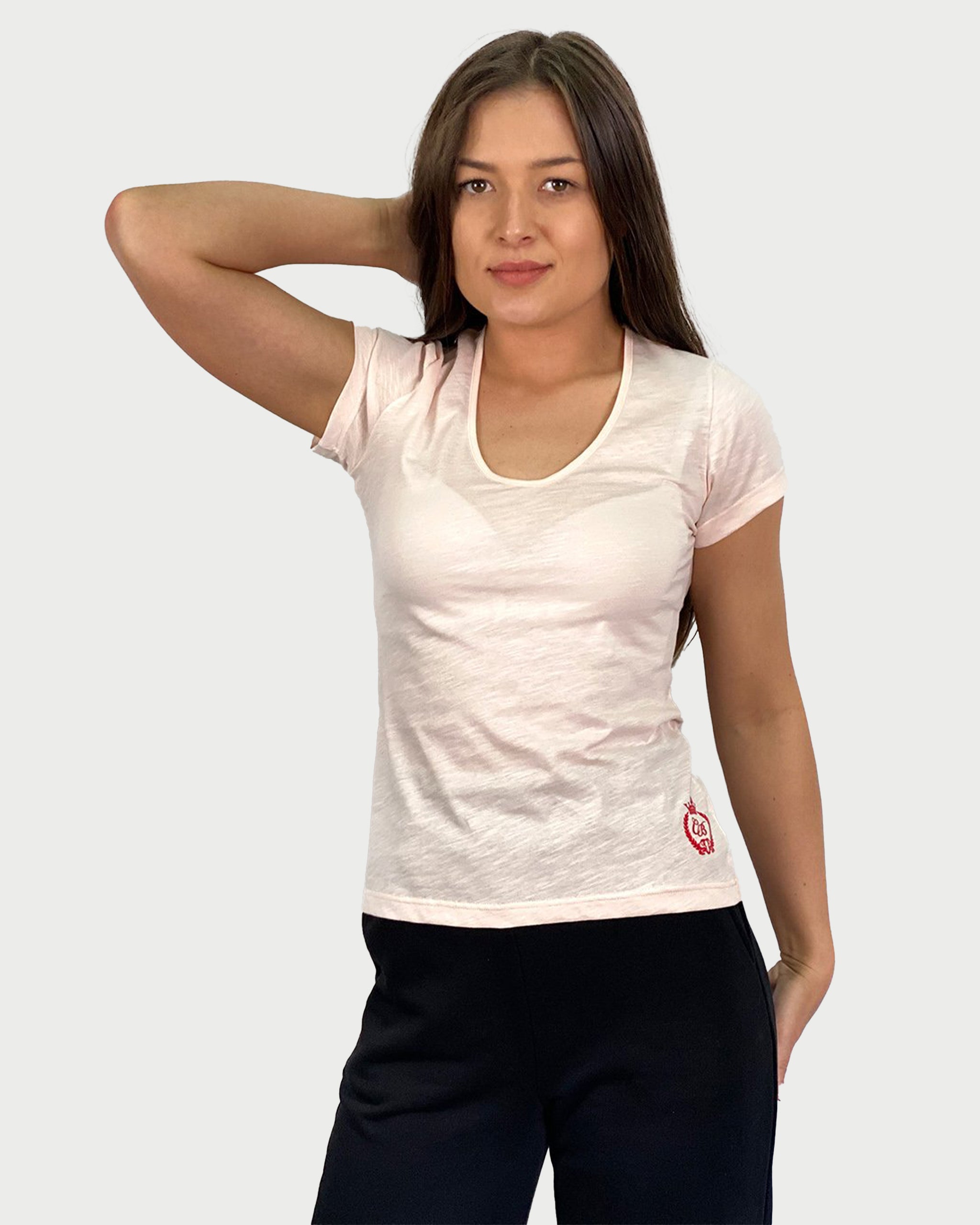 LIGHT PINK SENSATION - tricou minimalist pentru femei