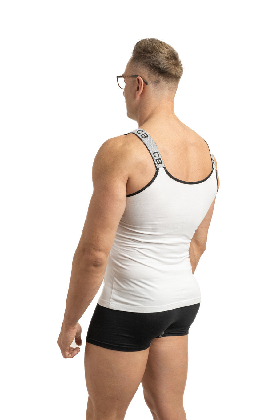 WHITE TOP - maieu cu bretele elastice
