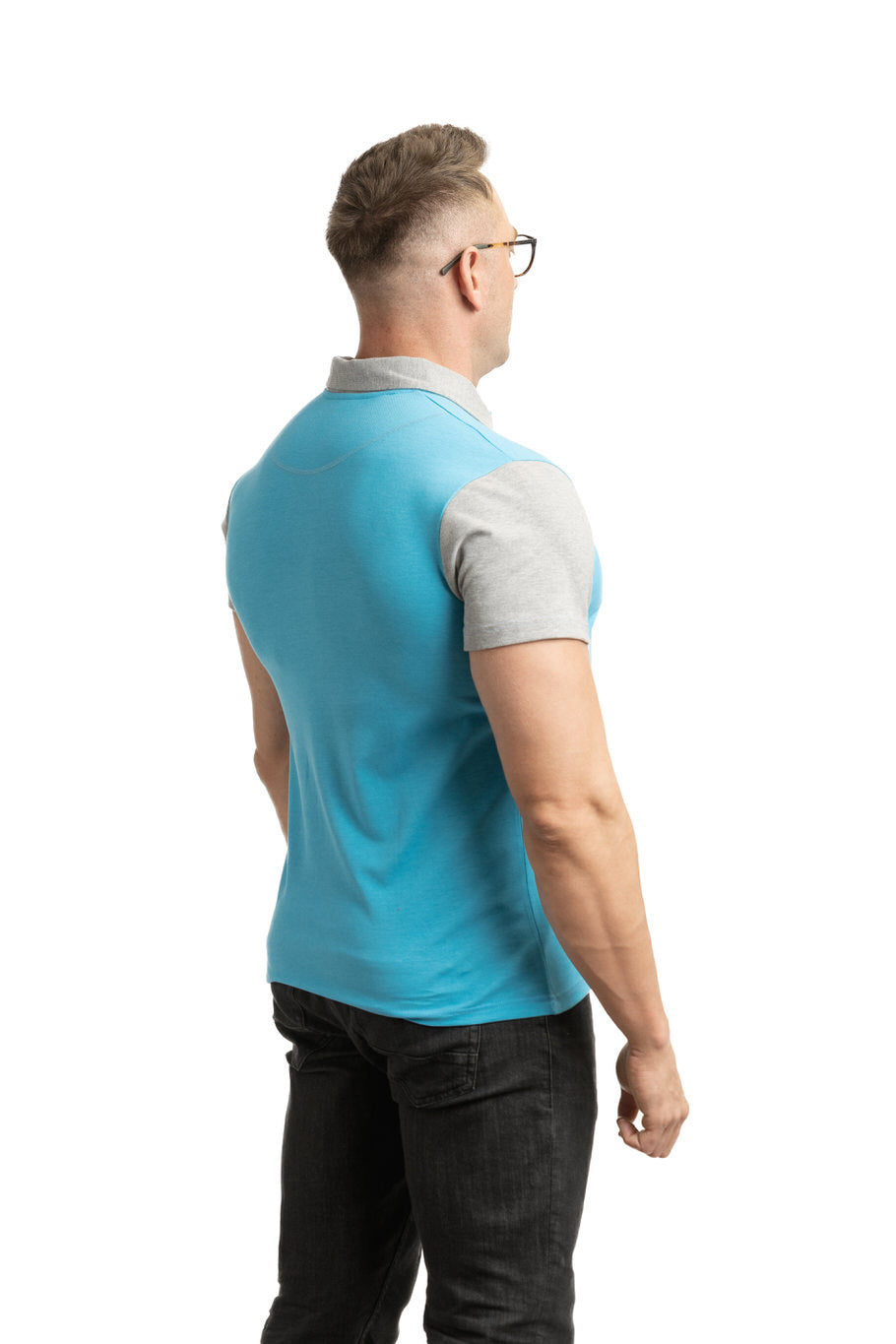 TURQUOISE ARRAY - tricou polo din bumbac premium