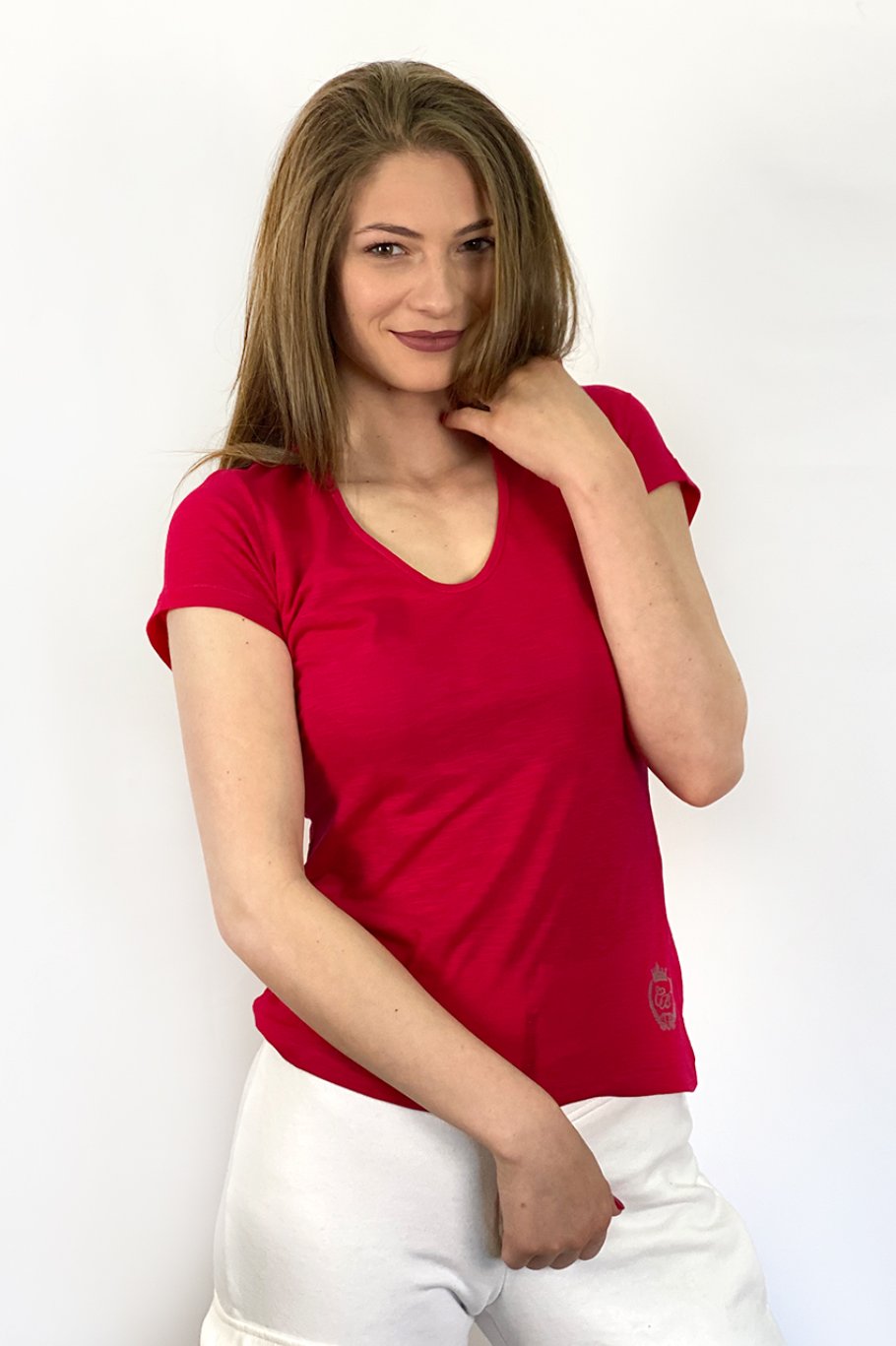 MAGENTA SENSATION - tricou minimalist pentru femei