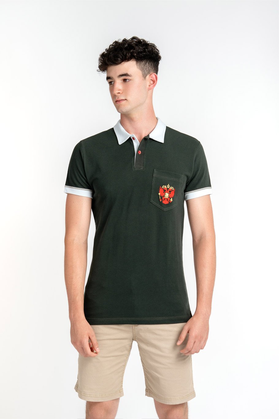 KHAKI CRAZE - tricou polo din bumbac premium
