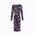 Rochie midi cu print geometric - Catalin Botezatu