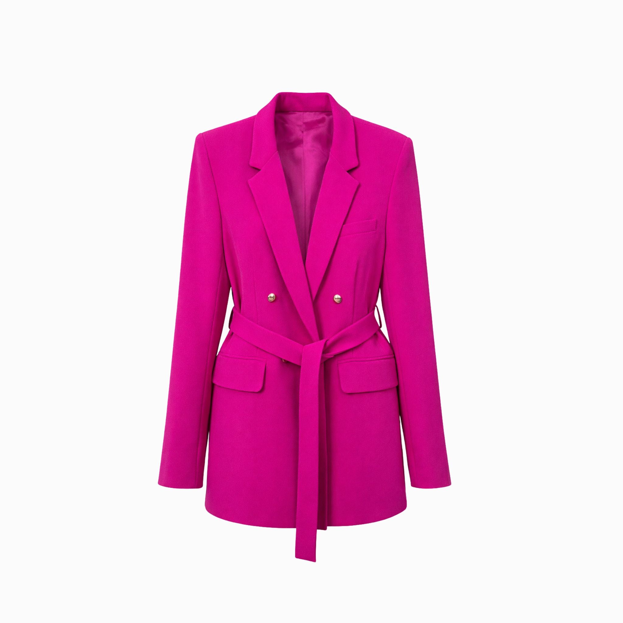 Sacou elegant Fucsia cu cordon Catalin Botezatu