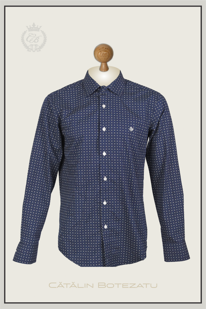 MIDNIGHT CLASS - cămașă bleumarin slim fit Cătălin Botezatu