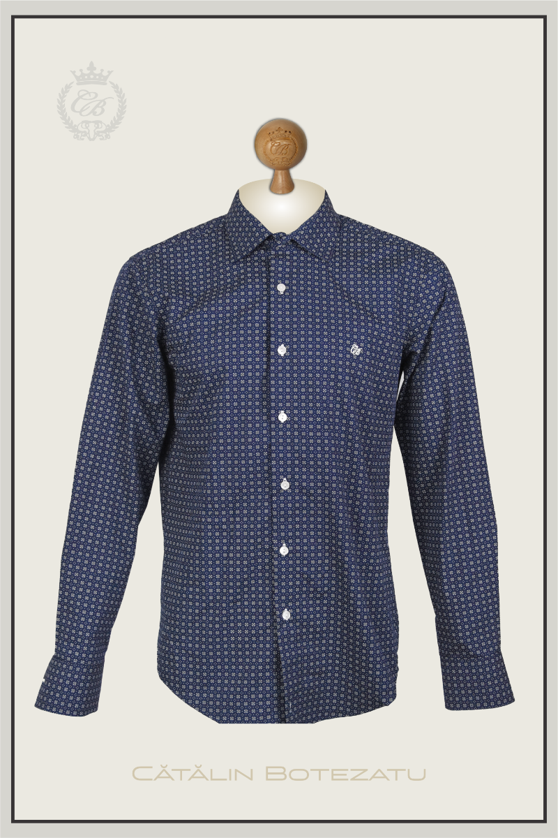MIDNIGHT CLASS - cămașă bleumarin slim fit Cătălin Botezatu