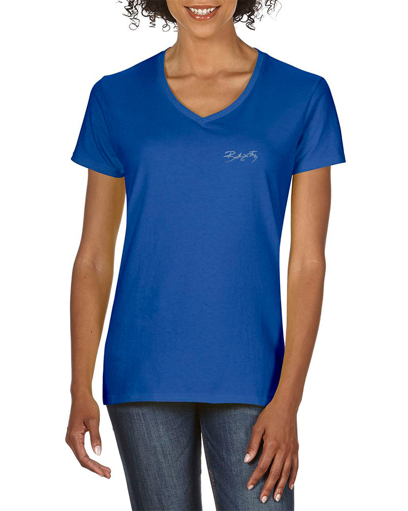 BLUE PARADISE - tricou minimalist pentru femei