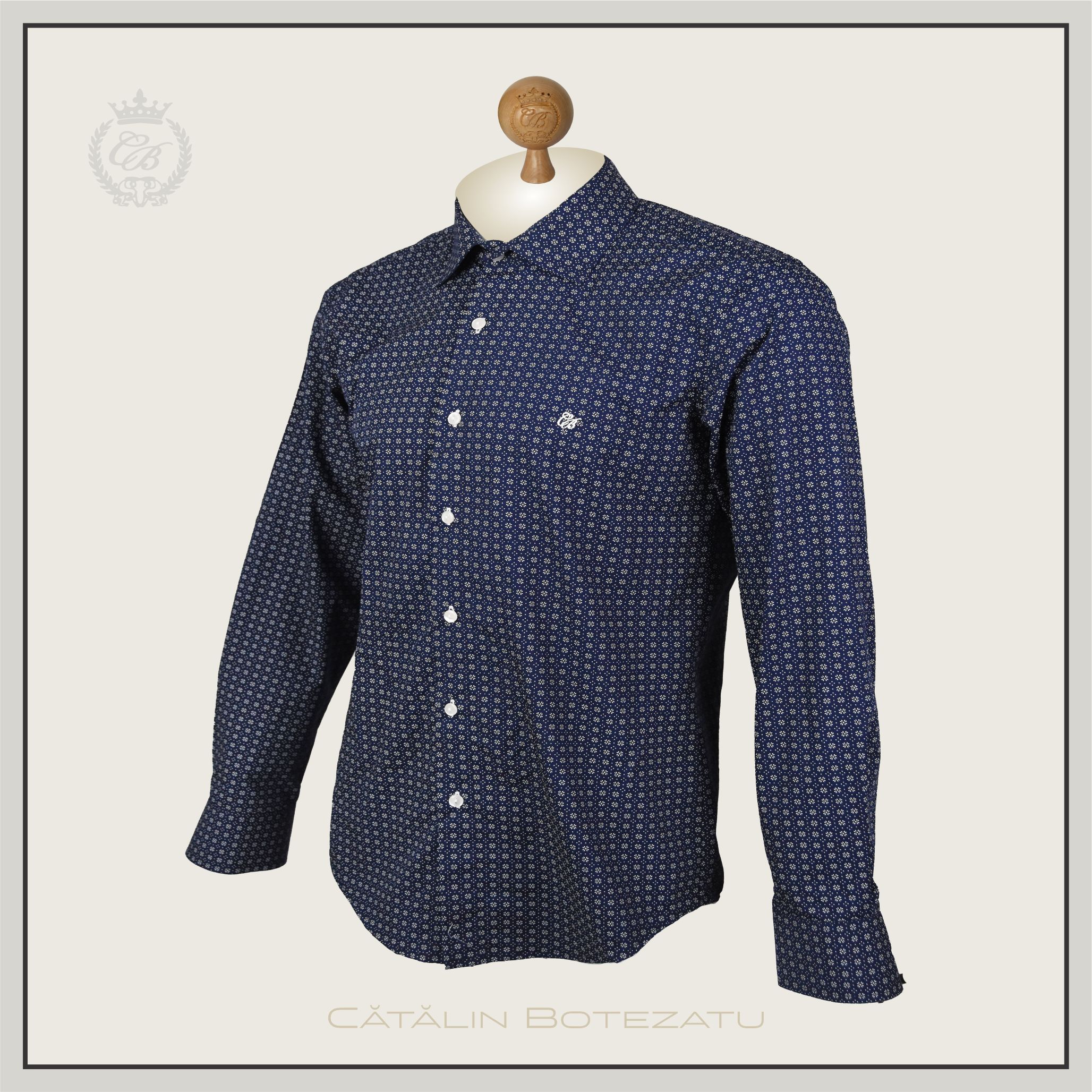 MIDNIGHT CLASS - cămașă bleumarin slim fit Cătălin Botezatu