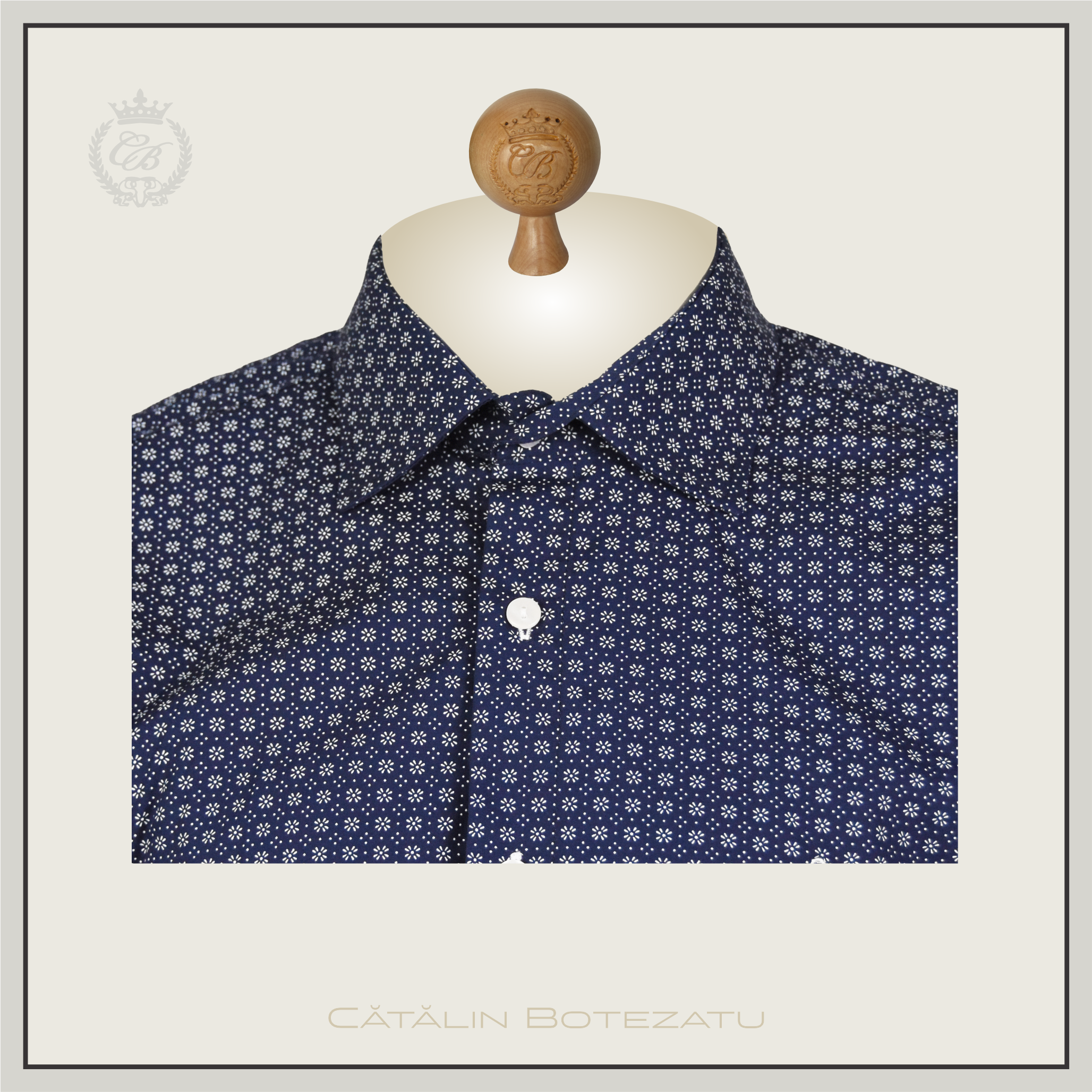 MIDNIGHT CLASS - cămașă bleumarin slim fit Cătălin Botezatu