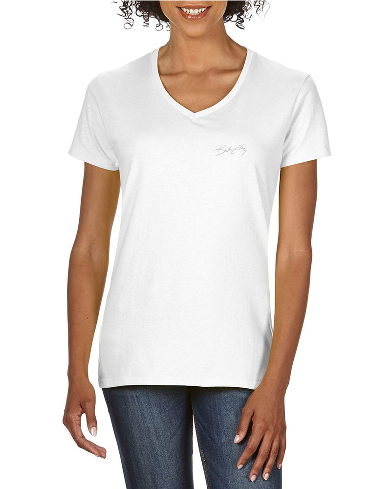 WHITE PARADISE - tricou minimalist pentru femei