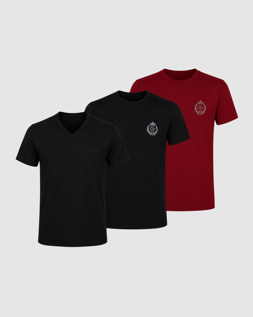 SET DE 3 TRICOURI NEGRE - VIȘINIU