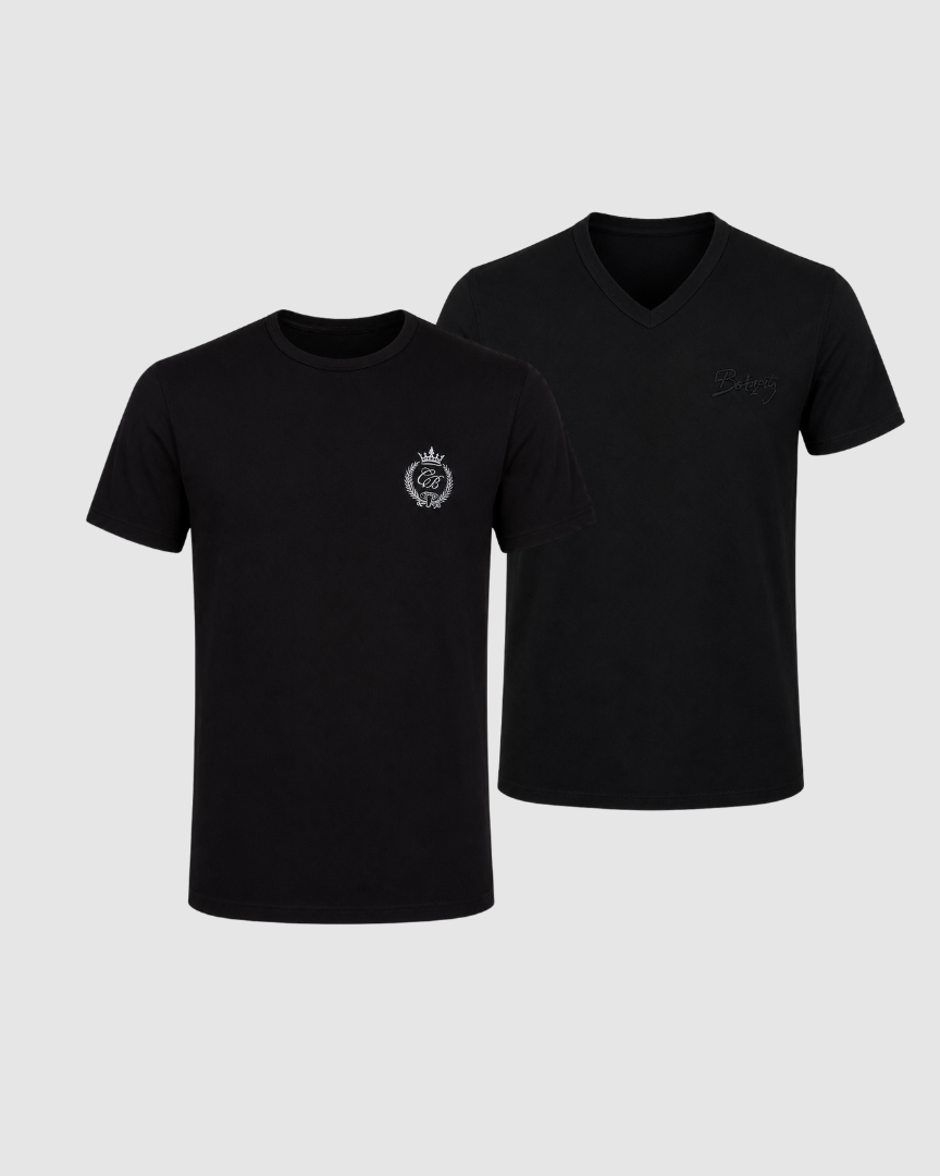SET DE 2 TRICOURI NEGRE  - V1