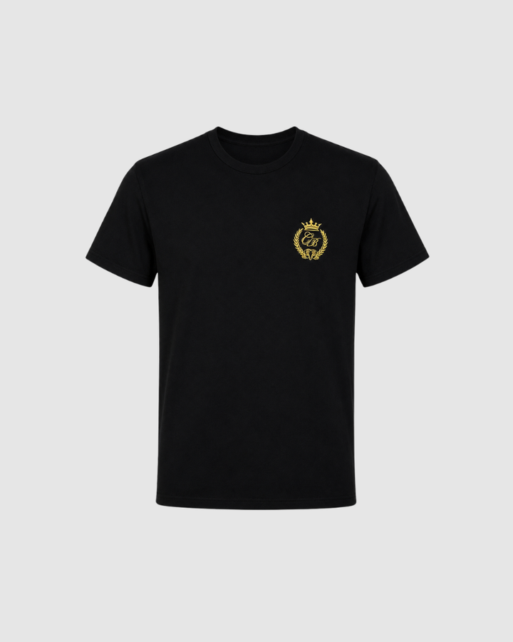 Tricou Premium Negru cu Siglă Aurie  pentru barbati Cătălin Botezatu