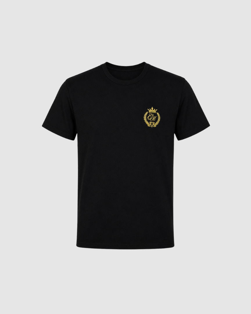 Tricou Premium Negru cu Siglă Aurie  pentru barbati Cătălin Botezatu
