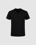 Tricou Premium  din Bumbac Negru cu Guler în V Cătălin Botezatu