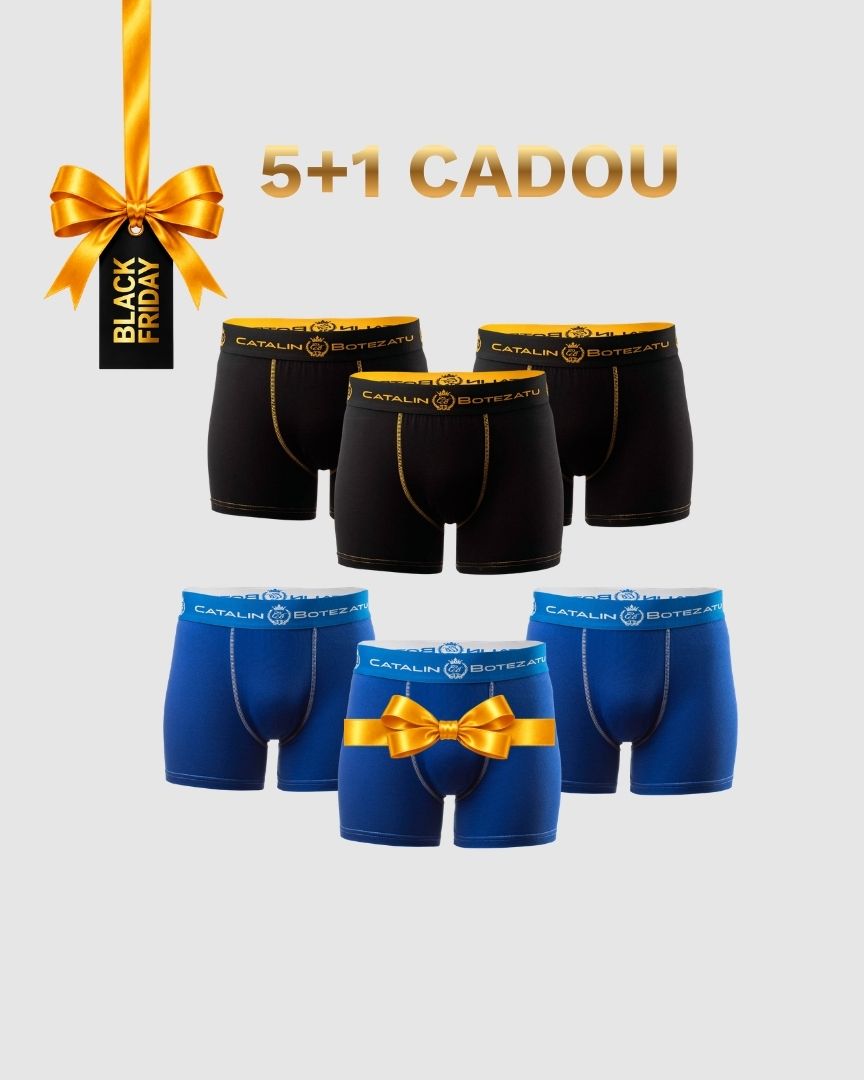 Black & Blue: 5 boxeri + 1 CADOU Cătălin Botezatu