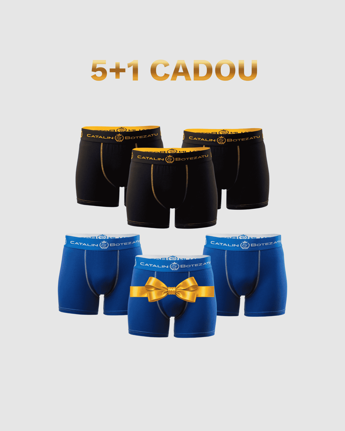 Black & Blue: 5 boxeri + 1 CADOU Cătălin Botezatu