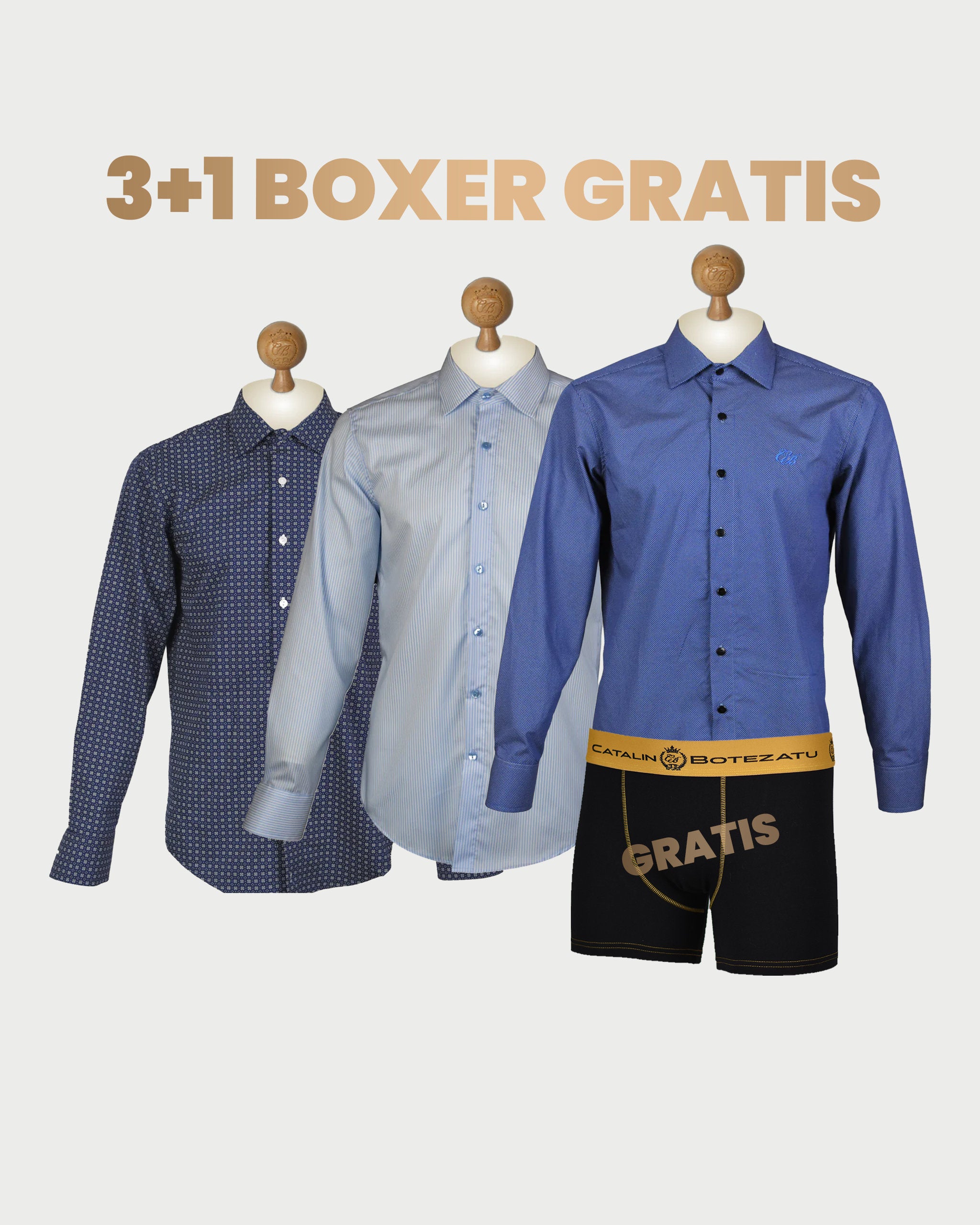 THE CLASSIC PACK 3 CĂMĂȘI + 1 BOXER GRATIS SI TRANSPORT GRATUIT