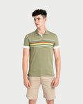 KHAKI LINES - Tricou polo din bumbac premium