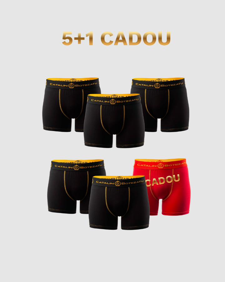 CROWN PACK - BOXERI BĂRBAȚI 5+1 GRATIS