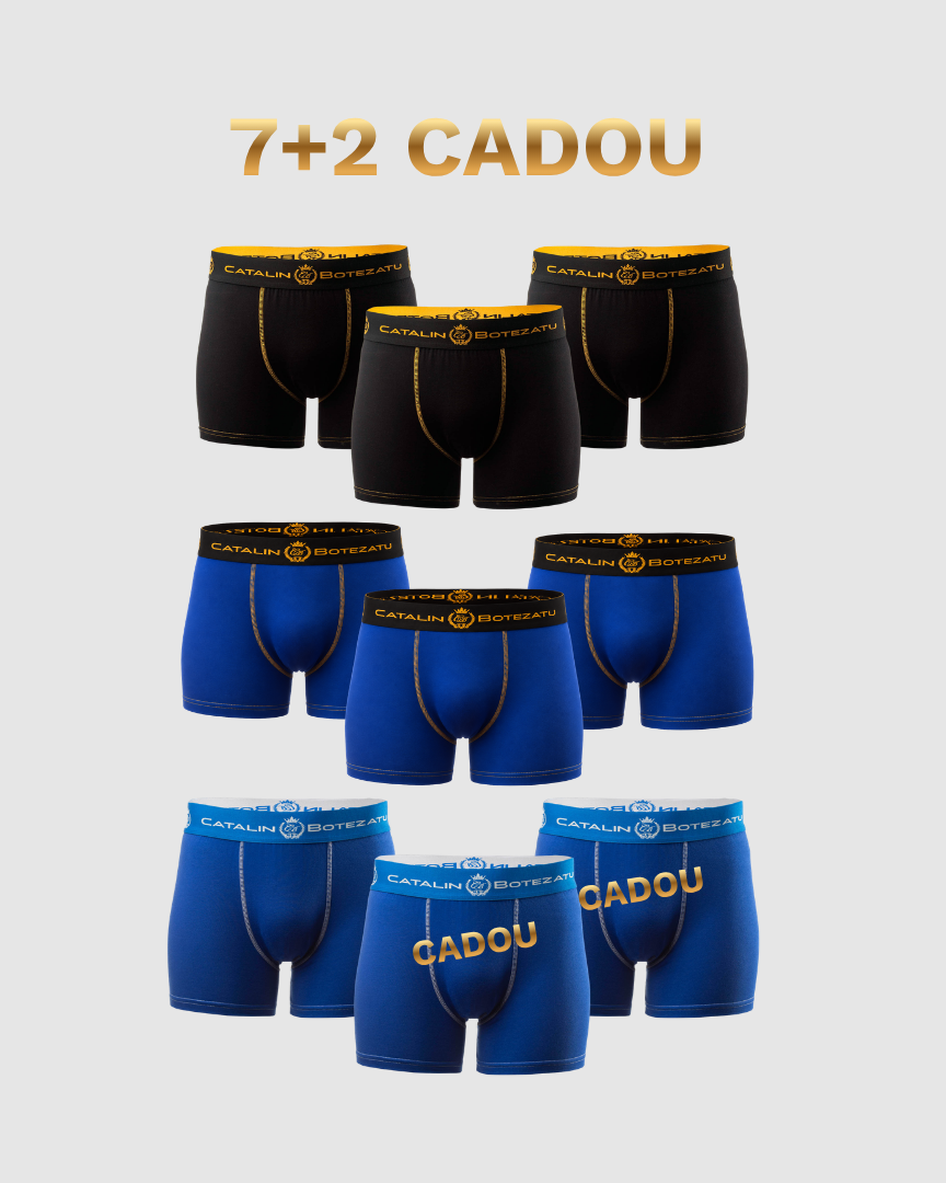 THE ESSENTIAL PACK - BOXERI BĂRBAȚI 7+2 GRATIS