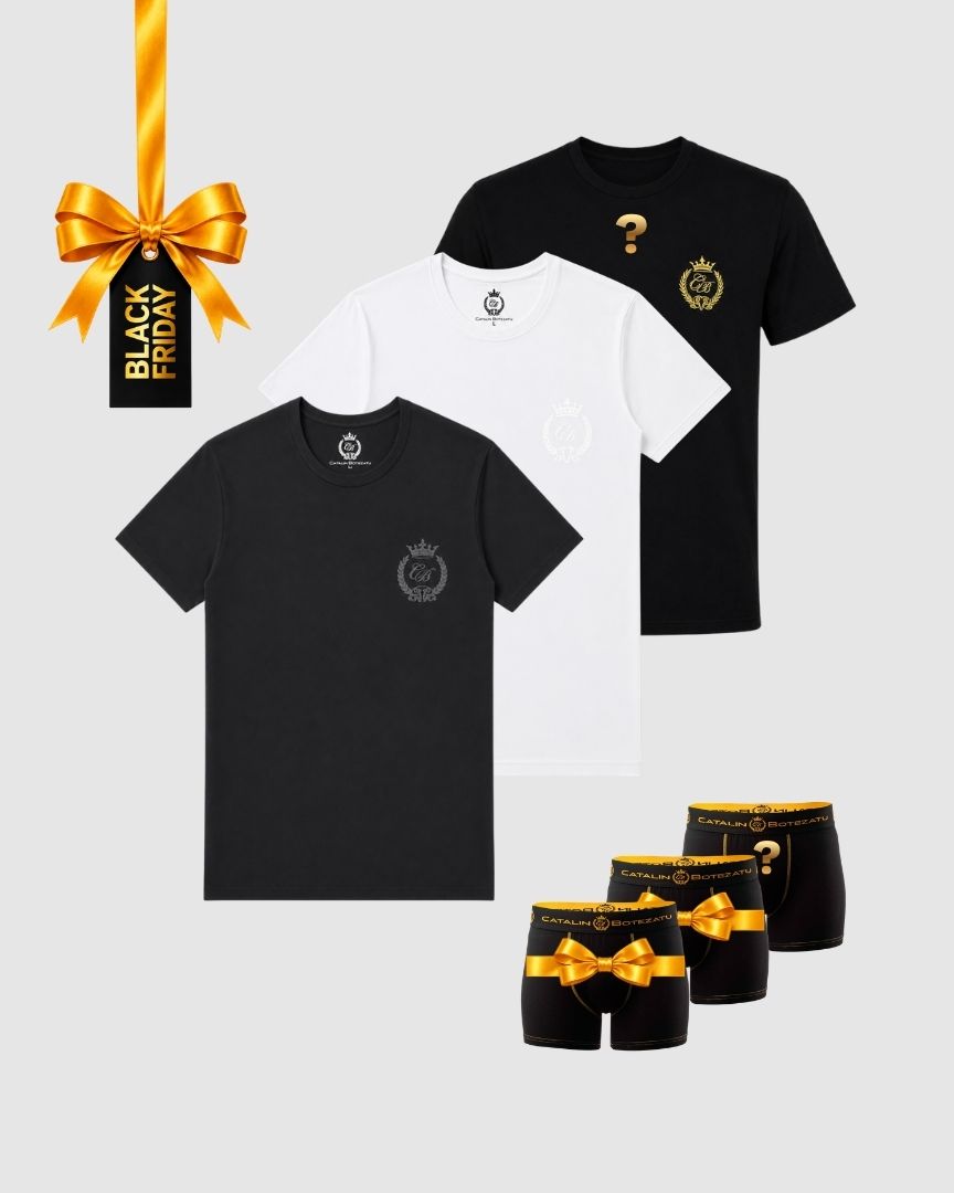 BLACK FRIDAY – Gentleman: 3 tricouri + 3 boxeri Cătălin Botezatu