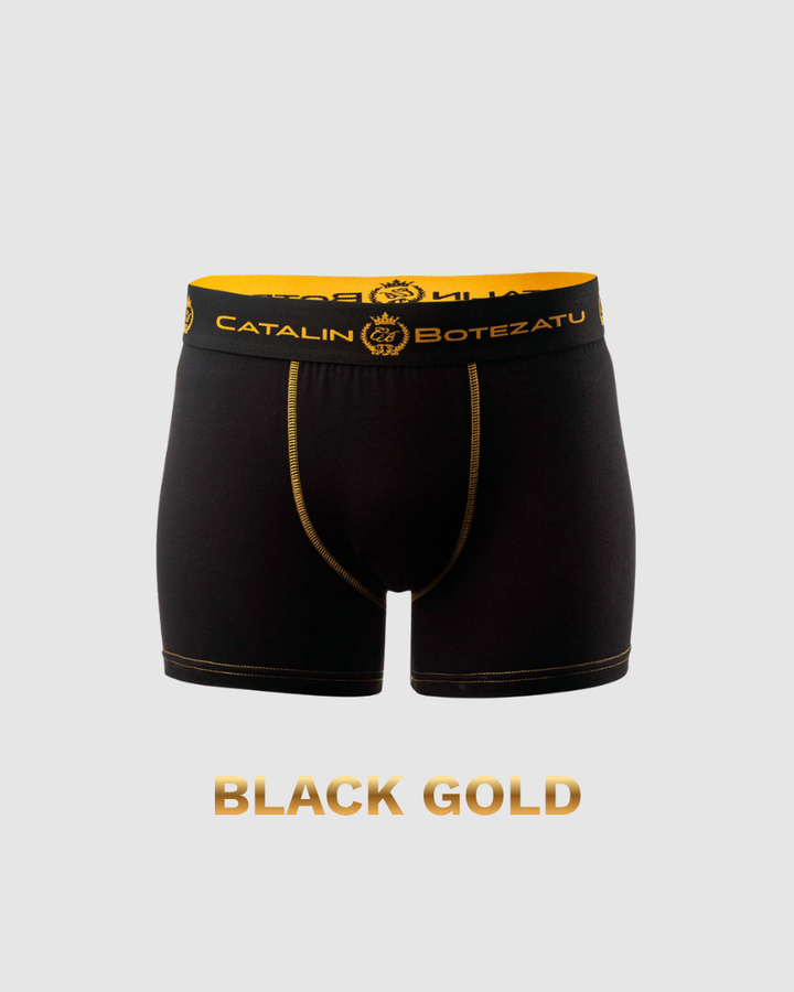 BLACK GOLD - BOXERI NEGRI DIN BUMBAC PREMIUM