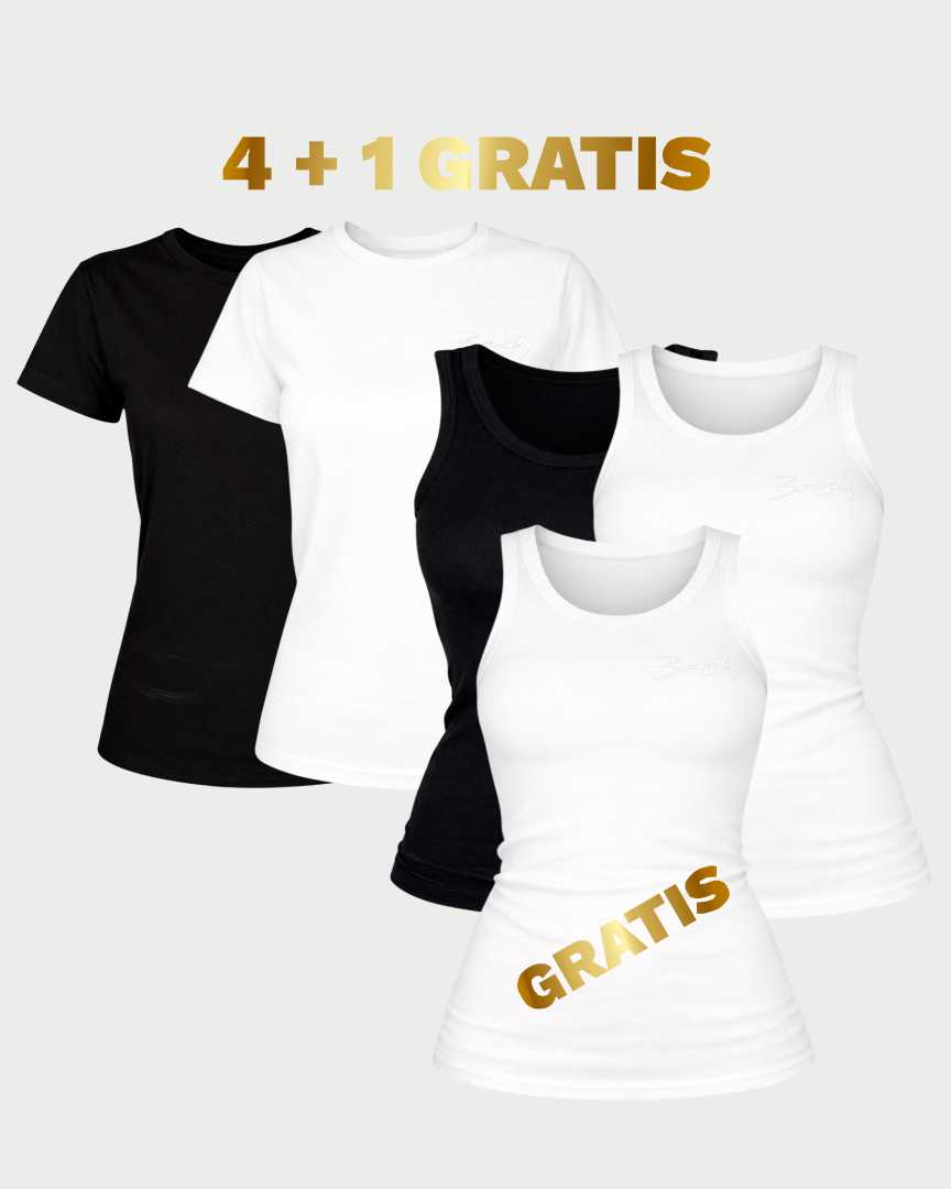 MUST HAVE PACK- TRICOURI +MAIOURI FEMEI 4+1 GRATIS