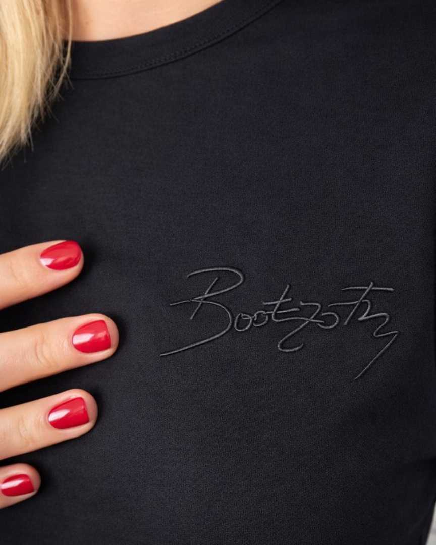 BASIC BLACK - Tricou femei din bumbac organic