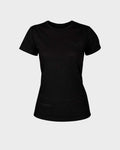 BASIC BLACK - Tricou femei din bumbac organic