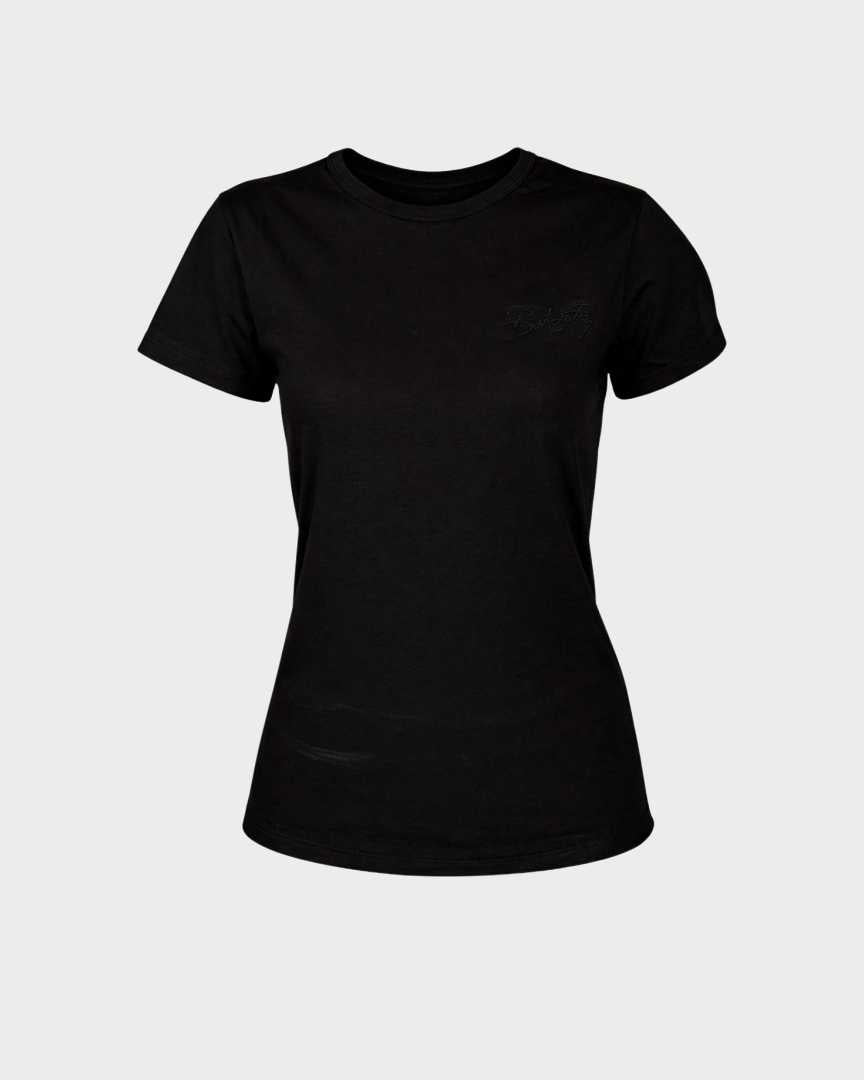 BASIC BLACK - Tricou femei din bumbac organic