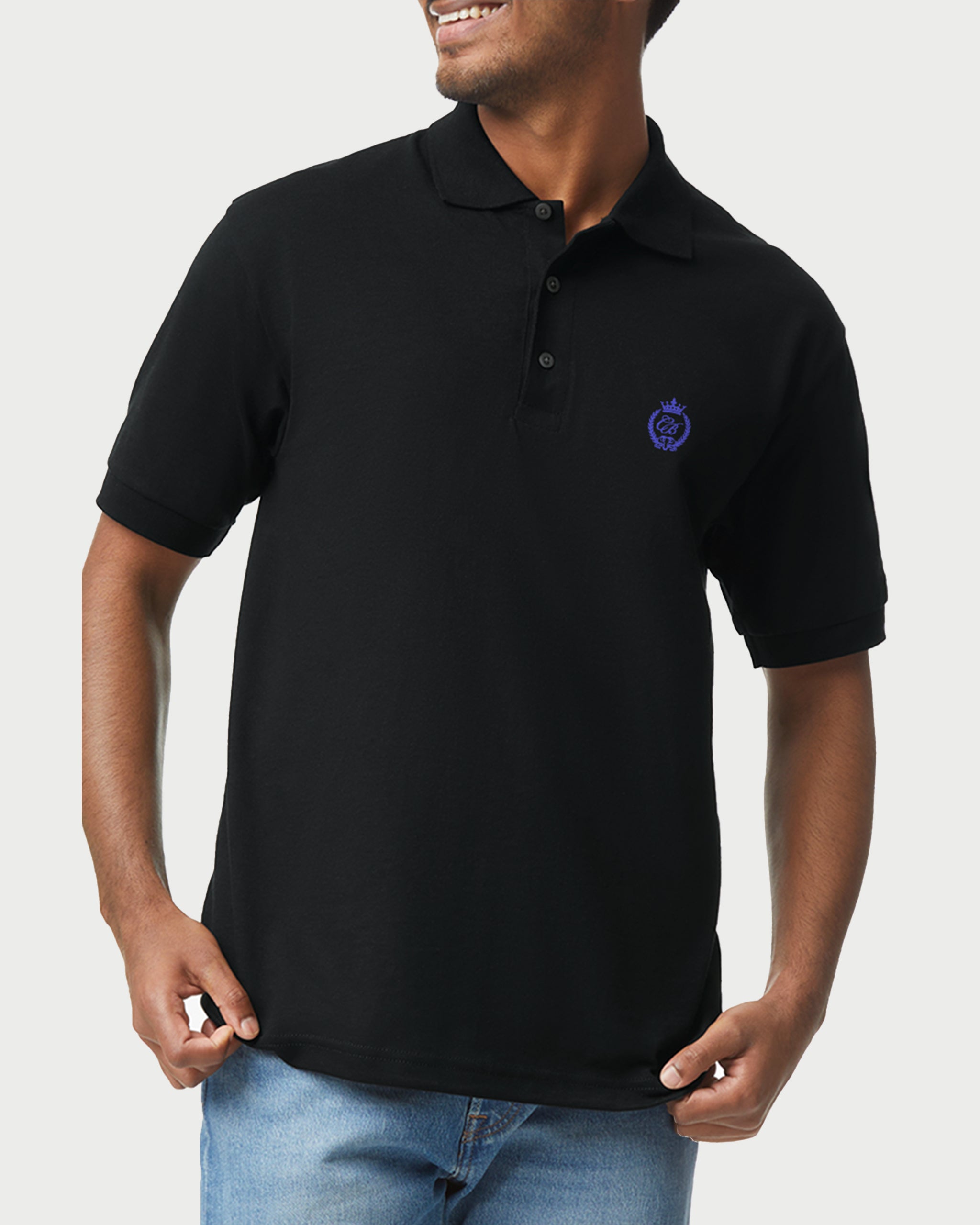 ARRAY BLACK -   tricou polo din bumbac premium