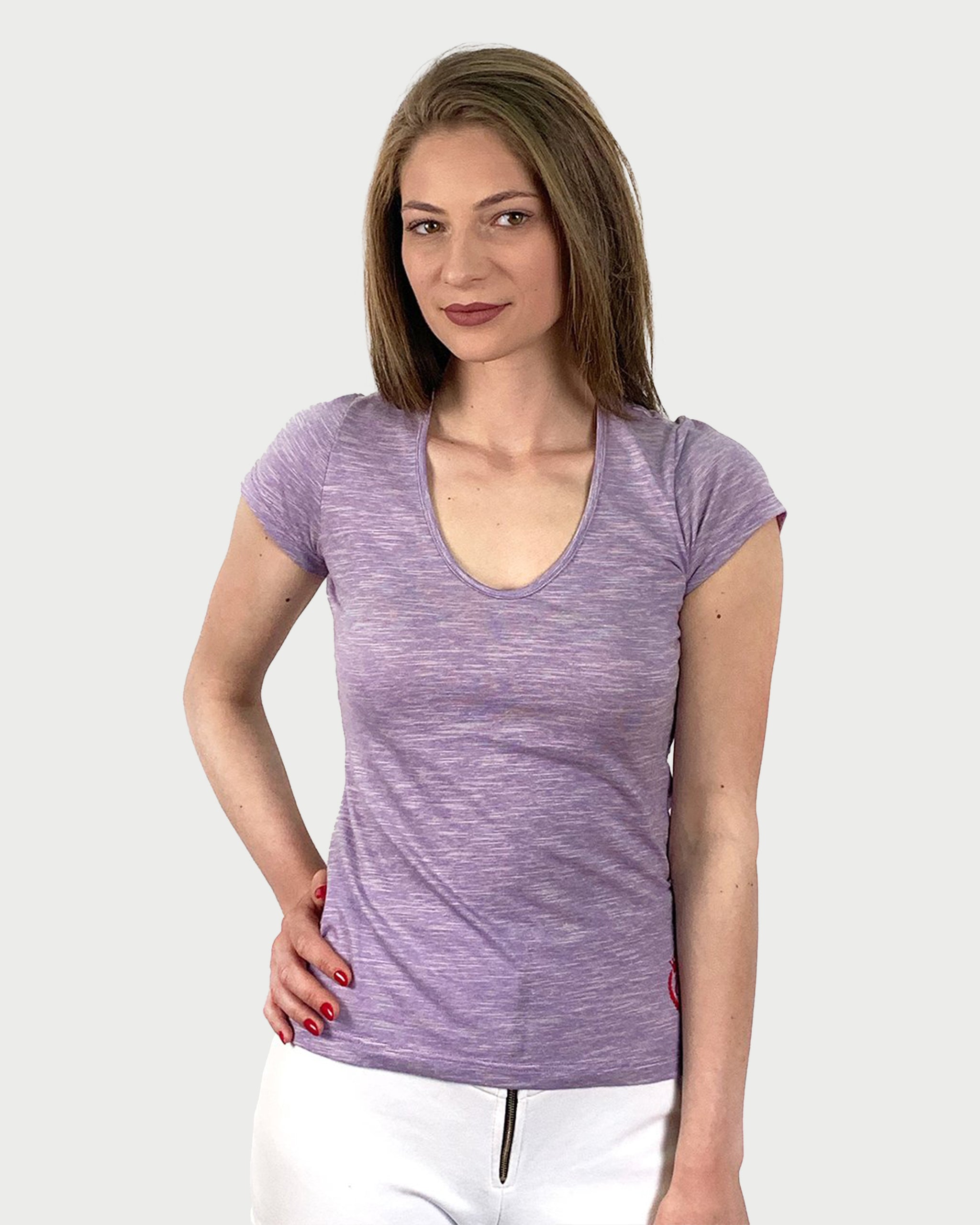 PURPLE SENSATION - tricou minimalist pentru femei