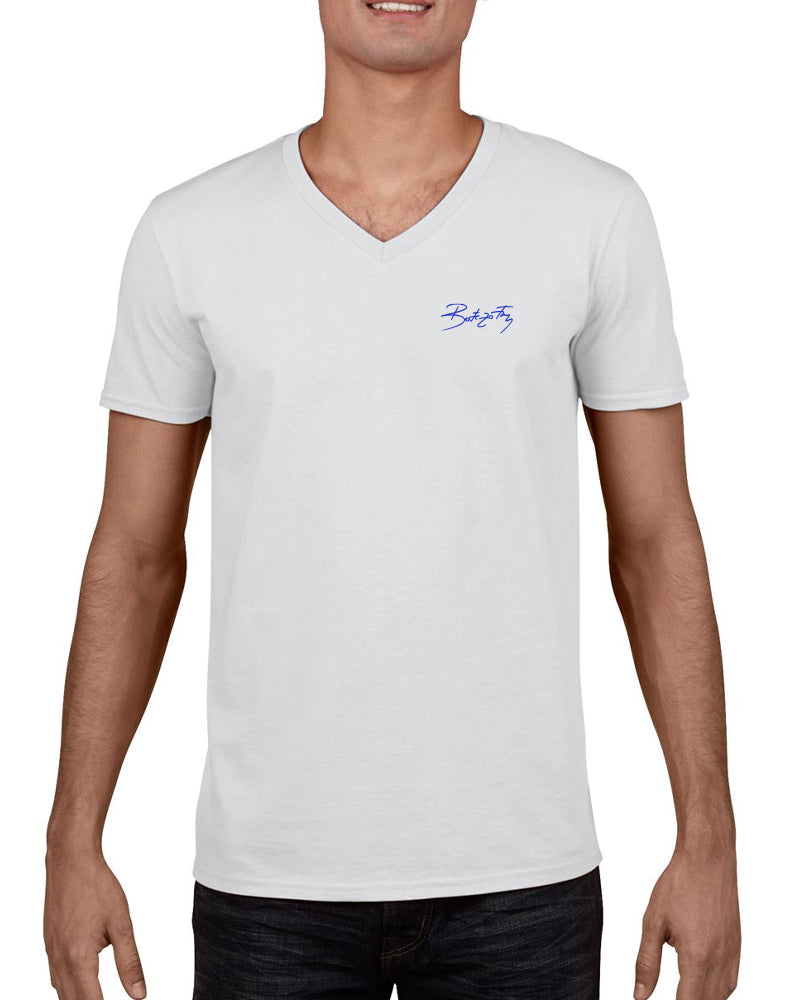 WB ANGEL - tricou alb din bumbac in V