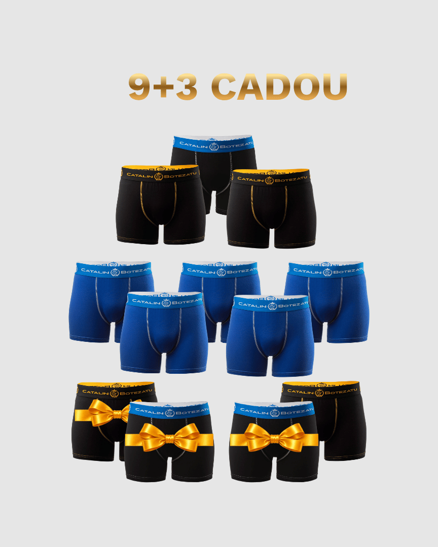 BLACK FRIDAY – BLACK & BLUE PACK 9 Boxeri + 3 CADOU Cătălin Botezatu