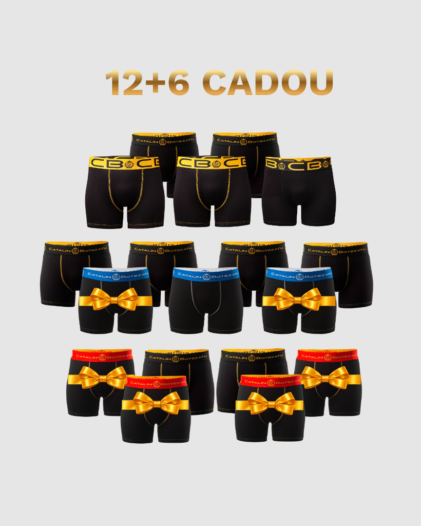 BLACK FRIDAY - BLACK: 12 BOXERI + 6 CADOU Cătălin Botezatu