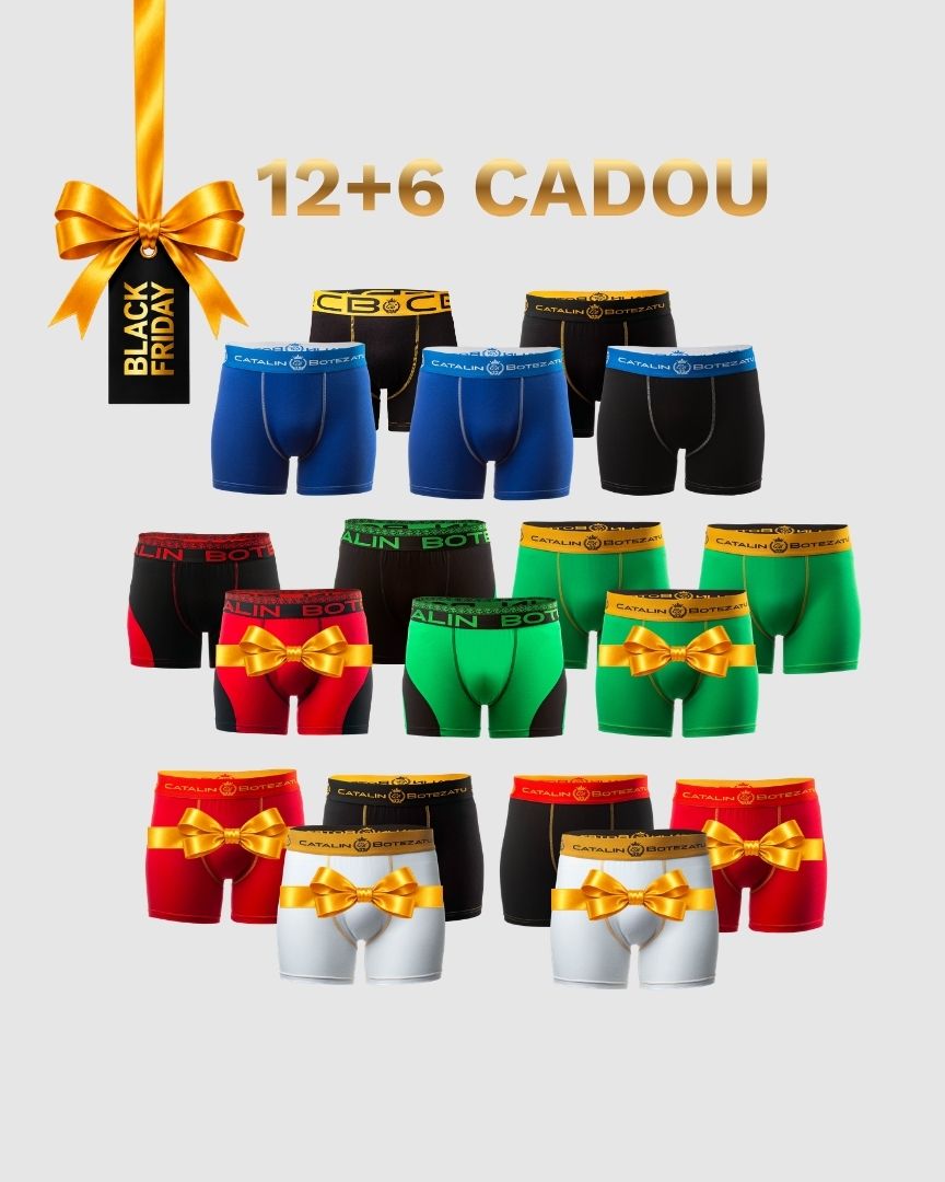 BLACK FRIDAY – Color Mix: 12 boxeri + 6 CADOU Cătălin Botezatu