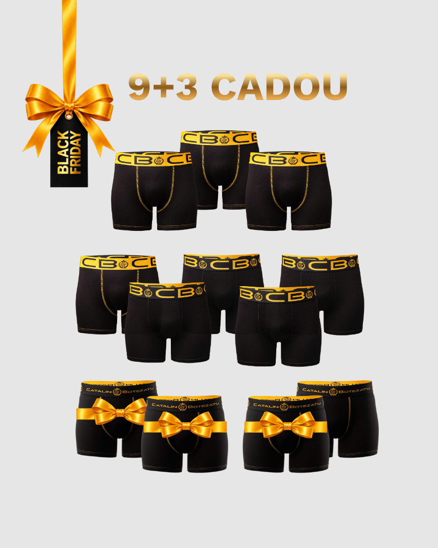 BLACK FRIDAY – Black & Gold: 9 boxeri + 3 CADOU Cătălin Botezatu