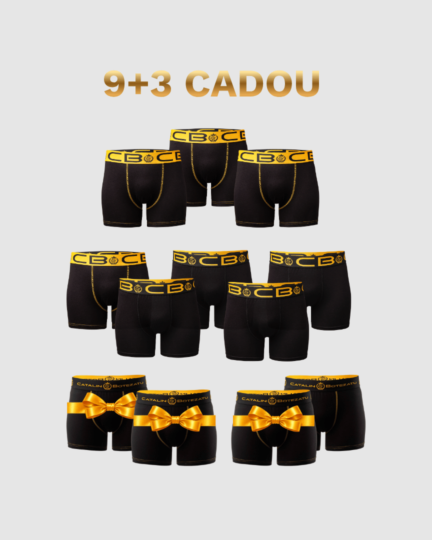 BLACK FRIDAY – Black & Gold: 9 boxeri + 3 CADOU Cătălin Botezatu