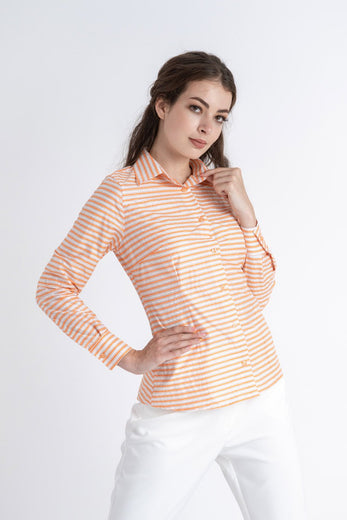 ORANGE STRIPES - Camasa high class de femei