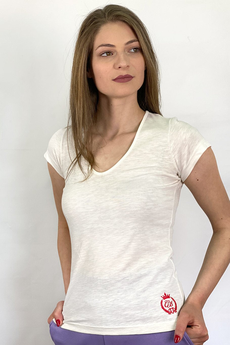 CREAM SENSATION - tricou minimalist pentru femei